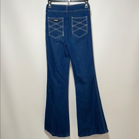 Vintage High-Rise Blue bell bottoms Jeans - Picture 5 of 10